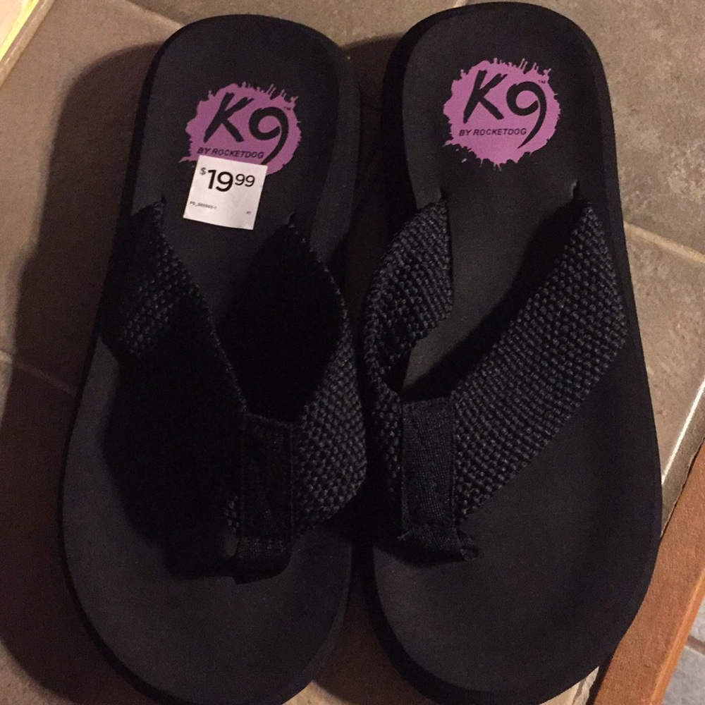 K9 by Rocketdog Black Flip Flops